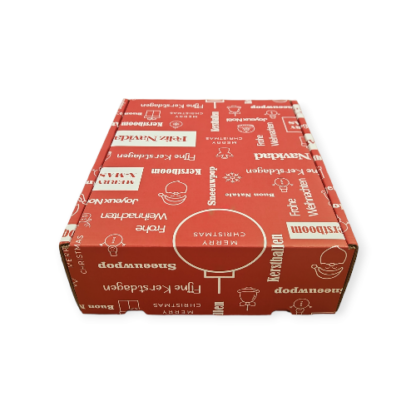 Kerstpostdoos - 350 x 270 x 105 mm ROOD